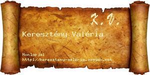 Keresztény Valéria névjegykártya