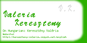 valeria kereszteny business card
